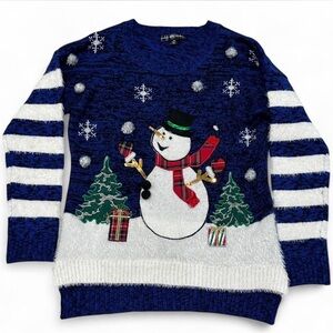 United States Sweaters Igly Christmas Sweater Festive Snowman Crewneck M